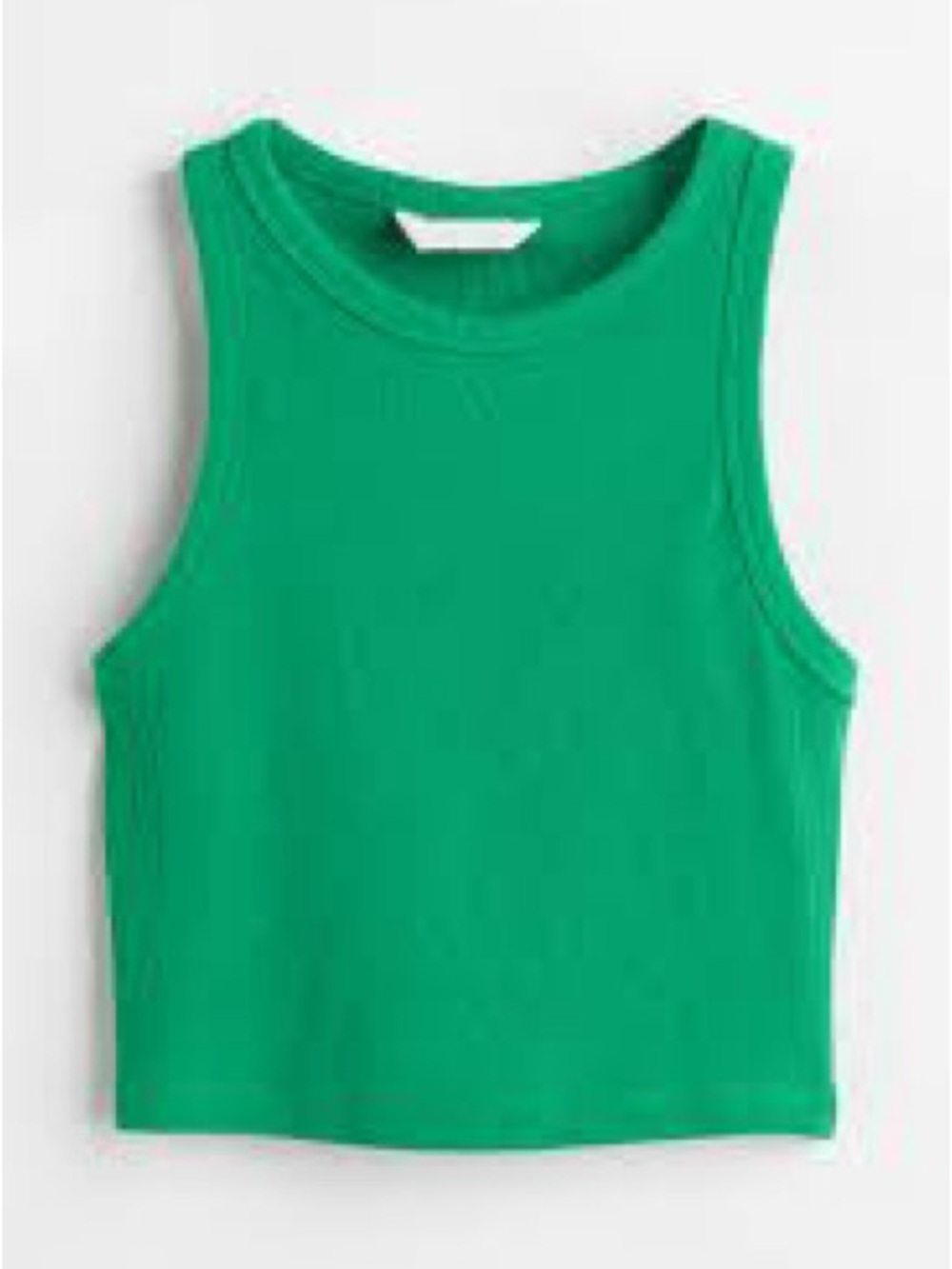 H&M Bright Green Ribbed Tank Top